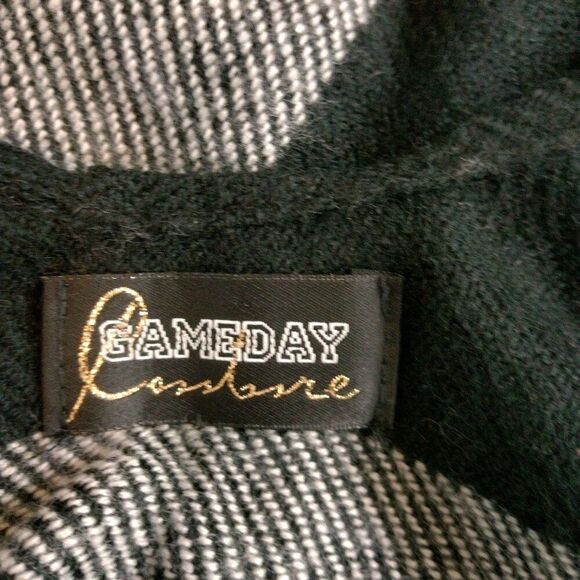 Game Day Womens Shawl Wrap With Fringe Black Plaid Clemson University Football - Picture 5 of 7